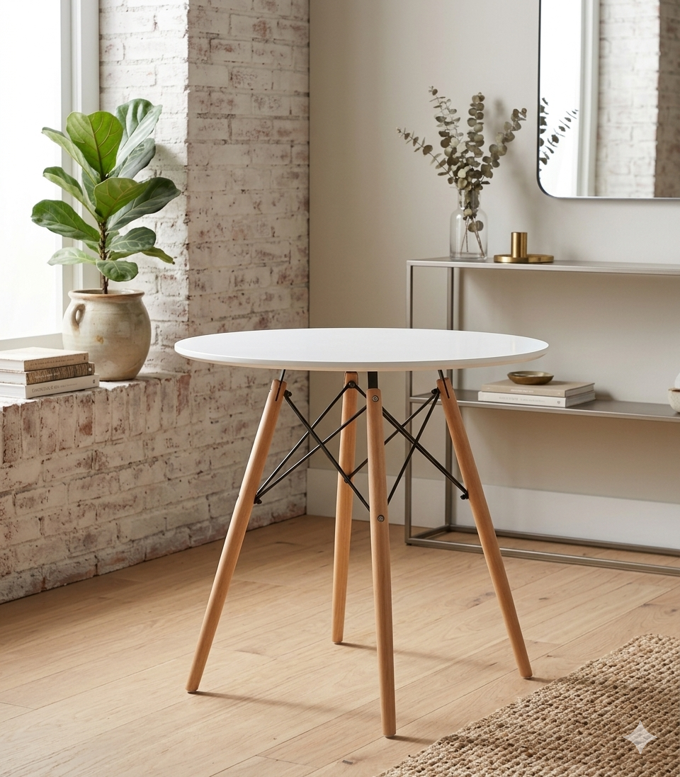 image_92061340 Mesa Redonda Eames Blanca 80x80 - Imagen 1