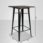 Mesa Bar Alta Tolix – Estilo Industrial para Pub, Cocina o Restaurant Blanco - Imagen 2