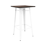 Mesa Bar Alta Tolix – Estilo Industrial para Pub, Cocina o Restaurant Blanco - Imagen 3