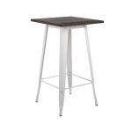 Mesa Bar Alta Tolix – Estilo Industrial para Pub, Cocina o Restaurant Blanco