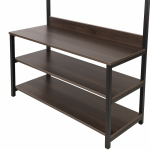 Mueble Perchero Zapatero Madera Caoba - Imagen 5