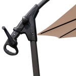 Toldo Quitasol Extendible Con Soporte Y Pedestal CREMA - Imagen 2