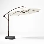 Toldo Quitasol Extendible Con Soporte Y Pedestal CREMA - Imagen 2