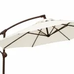 Toldo Quitasol Extendible Con Soporte Y Pedestal CREMA - Imagen 4