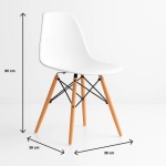 PACK 4 Sillas EAMES DSW Blancas - Imagen 3