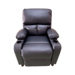 Bergere reclinable Ibiza leather Negro - Imagen 2