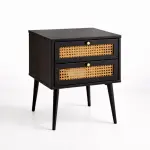 Velador Rattan Dark Dos Cajones - Imagen 4