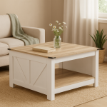 Mesa De Centro Bergen duo Blanca Roble - Imagen 3