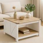 Mesa De Centro Bergen duo Blanca Roble - Imagen 4