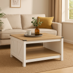 Mesa De Centro Bergen duo Blanca Roble