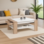 Mesa De Centro Coffee Blanco Roble - Imagen 3