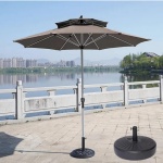 Quitasol 2.7m redondo Gris con base