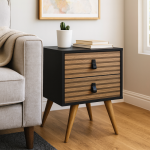 Velador Amber dos cajones Black - Imagen 3