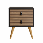 Velador Amber dos cajones Black