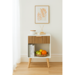 Velador Toulouse Blanco / Madera