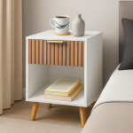 Velador Toulouse Blanco / Madera - Imagen 2