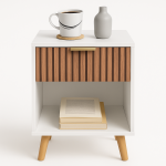 Velador Toulouse Blanco / Madera - Imagen 3