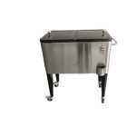 COLER RETRO METALICO ACERO INOXIDABLE CON MANILLA Y RUEDAS 60 LITROS - Imagen 2