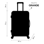 Set 3 Maletas Abs Ruedas 360°- Rojo - Imagen 11