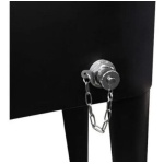 COLER RETRO METALICO NEGRO CON MANILLA Y RUEDAS 60 LITROS - Imagen 3