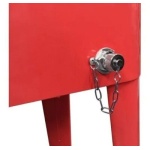 COLER RETRO METALICO ROJO CON MANILLA Y RUEDAS 60 LITROS - Imagen 7