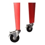 COLER RETRO METALICO ROJO CON MANILLA Y RUEDAS 60 LITROS - Imagen 6