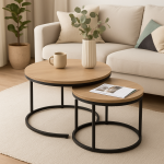 Juego de mesas de centro anidadas madera - Imagen 3