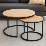 Juego de mesas de centro anidadas madera - Imagen 4