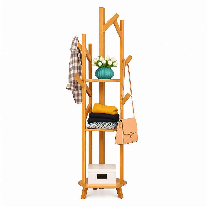 perchero-bamboo-tres-brazos Perchero bamboo tres brazos - Imagen 1