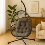 Reposera Colgante Rattan Negra - Imagen 2