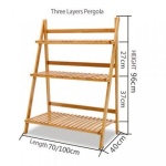 Pérgola Rack Para Terrazas de Bambu. Tres niveles. - Imagen 6
