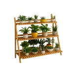 Pérgola Rack Para Terrazas de Bambu. Tres niveles.