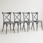 Pack 4 Sillas de Terraza o Comedor Crossback Danubio - Gris - Imagen 2