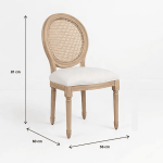 Pack De 2 Sillas De Comedor Madera Acolchada Luis Xv - Imagen 5