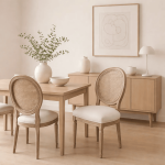 Pack De 2 Sillas De Comedor Madera Acolchada Luis Xv - Imagen 3