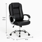 Silla de Oficina Ejecutiva Magnus Cuero Sintético - Negro - Imagen 3