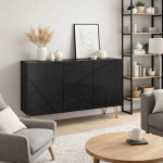 Buffet Moderno LuxLine Negro con Patas
