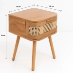 Set de 2 Velador Siena Rattan – Natural - Imagen 5