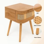 Set de 2 Velador Siena Rattan – Natural - Imagen 4