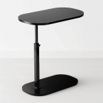Mesa de Noche Ajustable en C para Cama y Sofá - Negro - Imagen 2
