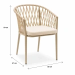 Silla de Terraza Trame - Aluminio y Cuerda - Imagen 6