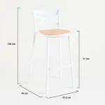Pack de 4 Taburetes Crossback Danubio - Blanco - Imagen 2