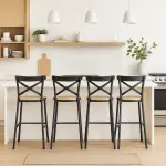 Pack de 4 Taburetes Crossback Danubio - Negros - Imagen 4