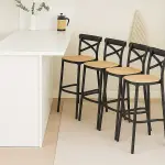 Pack de 4 Taburetes Crossback Danubio - Negros - Imagen 2
