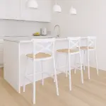 Pack de 4 Taburetes Crossback Danubio - Blanco - Imagen 5