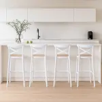 Pack de 4 Taburetes Crossback Danubio - Blanco - Imagen 4