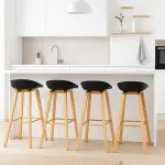 Pack de 4 Taburetes Nordic - Negro - Imagen 2