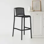 Taburete Alto Capri Polipropileno - Negro