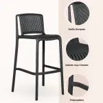Taburete Alto Capri Polipropileno - Negro - Imagen 5