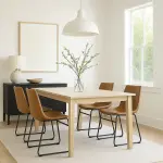 Pack de 4 Sillas Burgos de Comedor de Cuero Sintético y Metal - Imagen 4